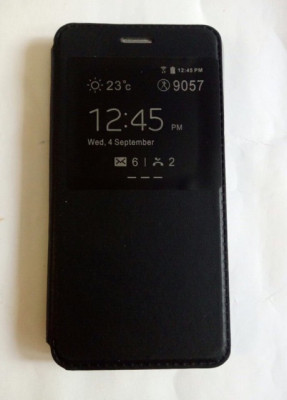   Кожен калъф тефтер стойка и клипс FLEXI S-View за Samsung Galaxy Note 8 N950F черен 